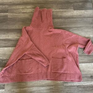 LOFT Dusty Rose Turtleneck Sweater